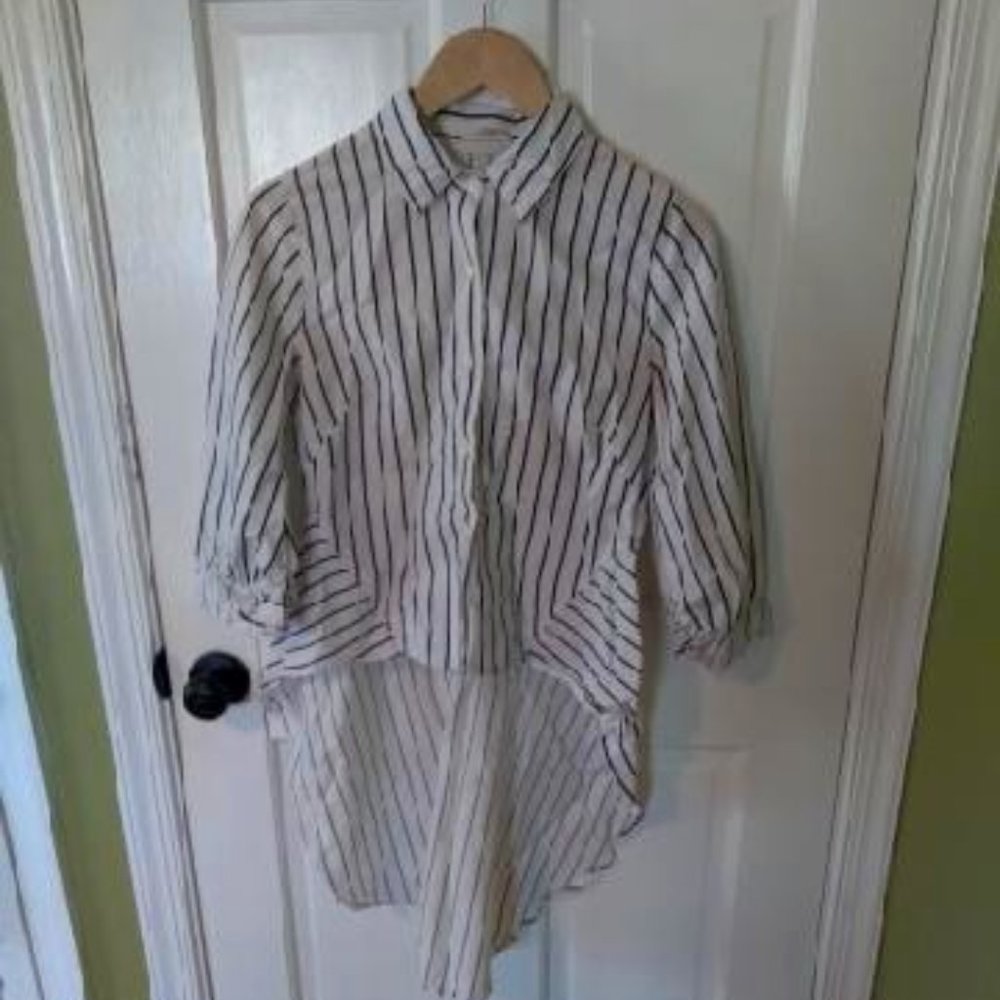 Pin Strip Tuxedo Shirt